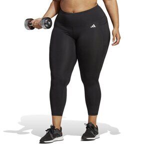 Adidas Womens Plus Size 2X Optime Stash Pocket High-Waisted 7/F8 Tights Black HT